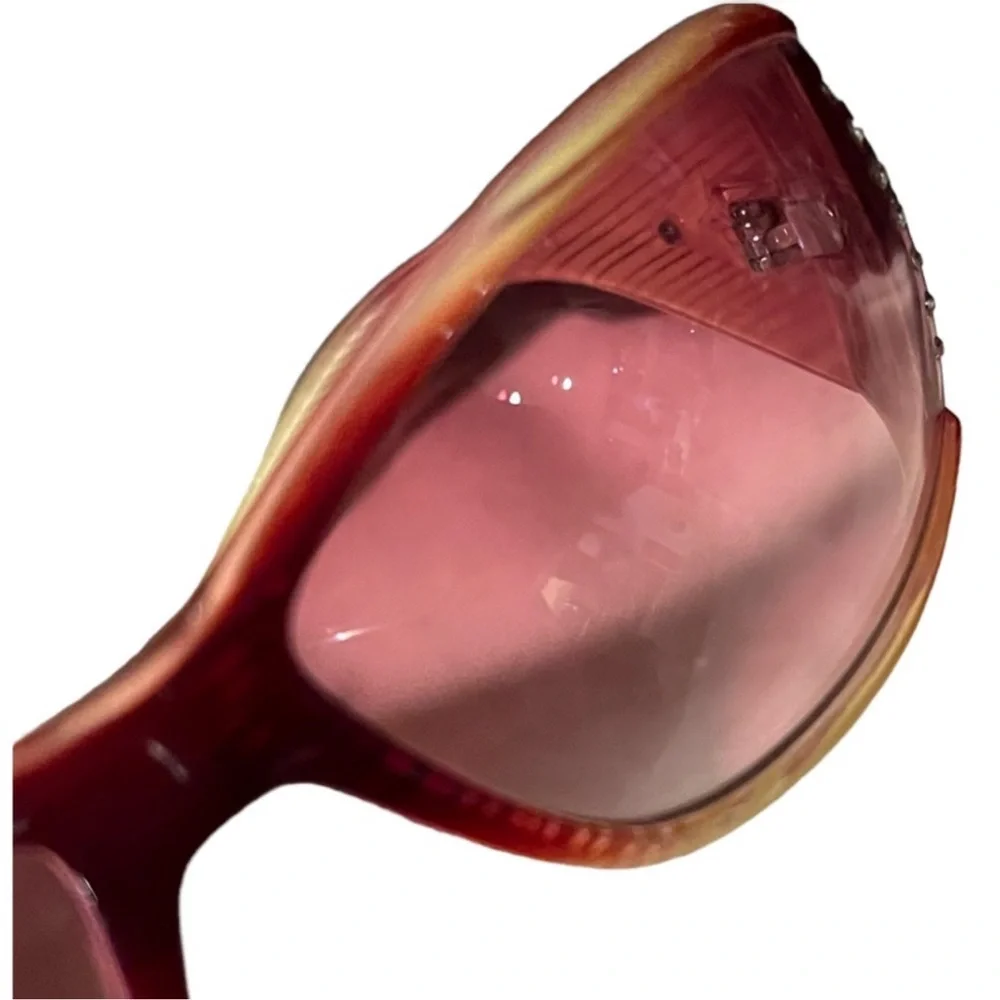 Stylish Reddish Brown Tortoise shell & Gold Bling Hollywood Style Sunglasses
